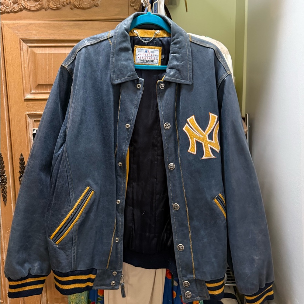 Vintage New York Yankees Dug Out MLB Bomber Varsity Jacket XL